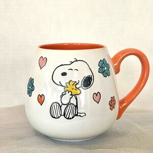 Snoopy & Woodstock Valentine Hearts & Flowers Mug